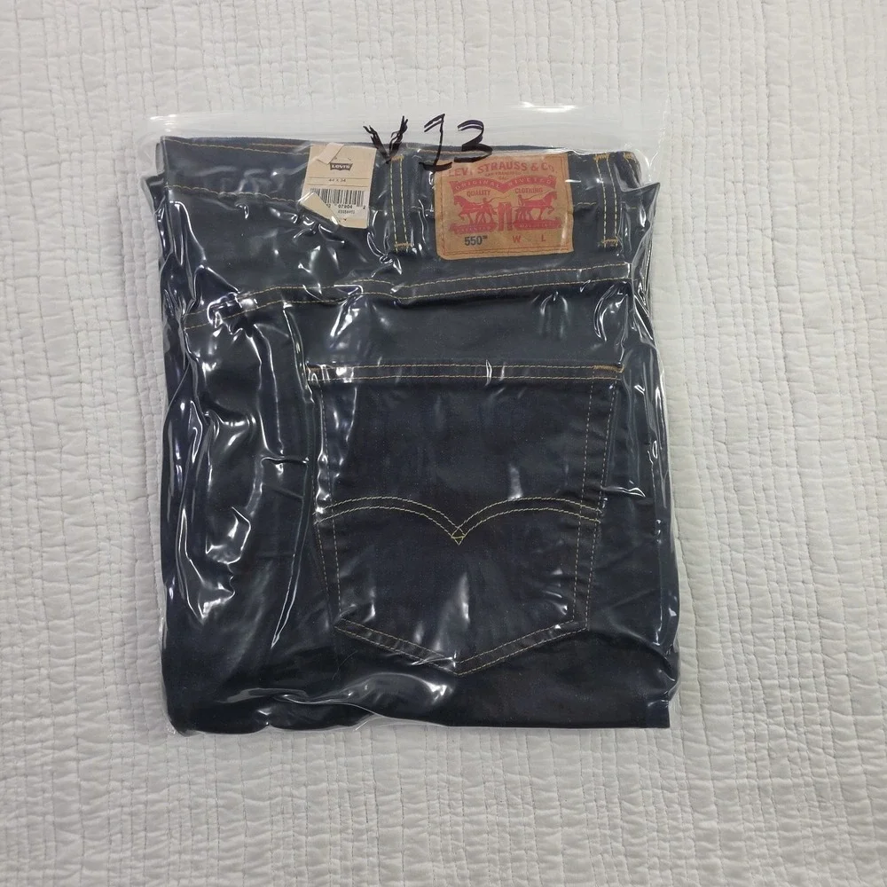 Levi's Jeans 550 Men's Big Tall Size 44x34 Relaxed Straight Stretch Denim NEW